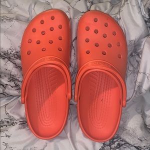 Orange crocs